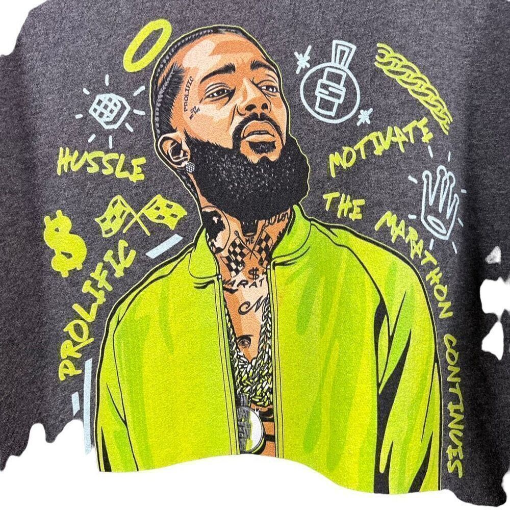 Nipsey Hussle Commemorative Champion Snap Button Jacket  - Picture 2 of 10
